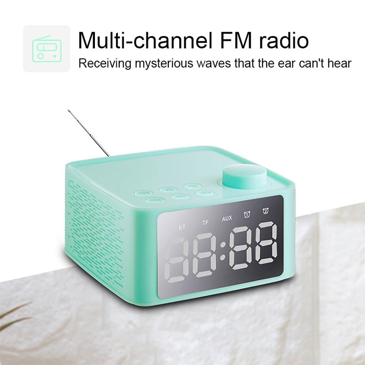 B1 Stereo Wireless Bluetooth Speaker with Mirror Display Screen, Support TF Card / AUX / U Disk / FM