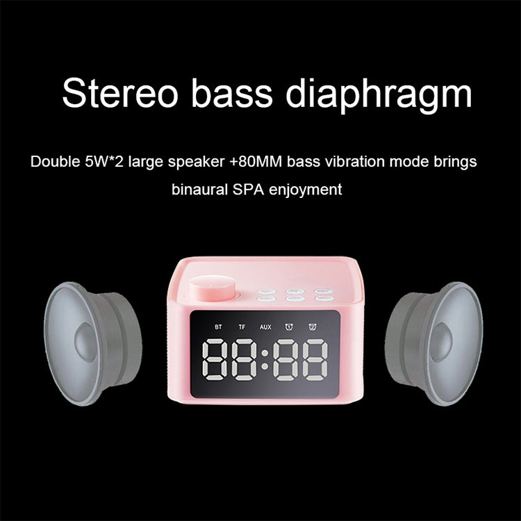 B1 Stereo Wireless Bluetooth Speaker with Mirror Display Screen, Support TF Card / AUX / U Disk / FM