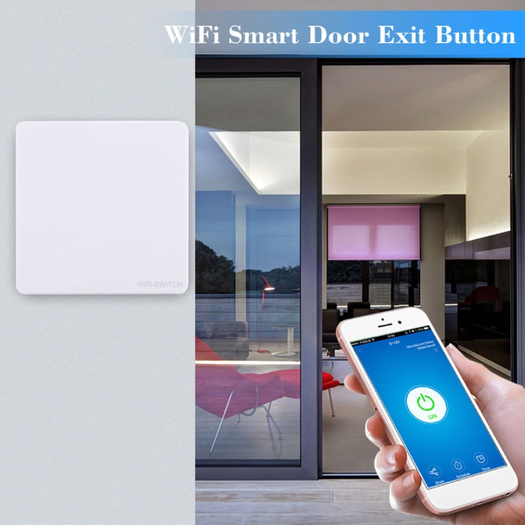 QEVDO QSAW1 WiFi & Single Button 86mm/1Gang 3Way Neutral Wire Live Wire Wall Smart Switch, Support Alexa / Google Home Voice Control (White)
