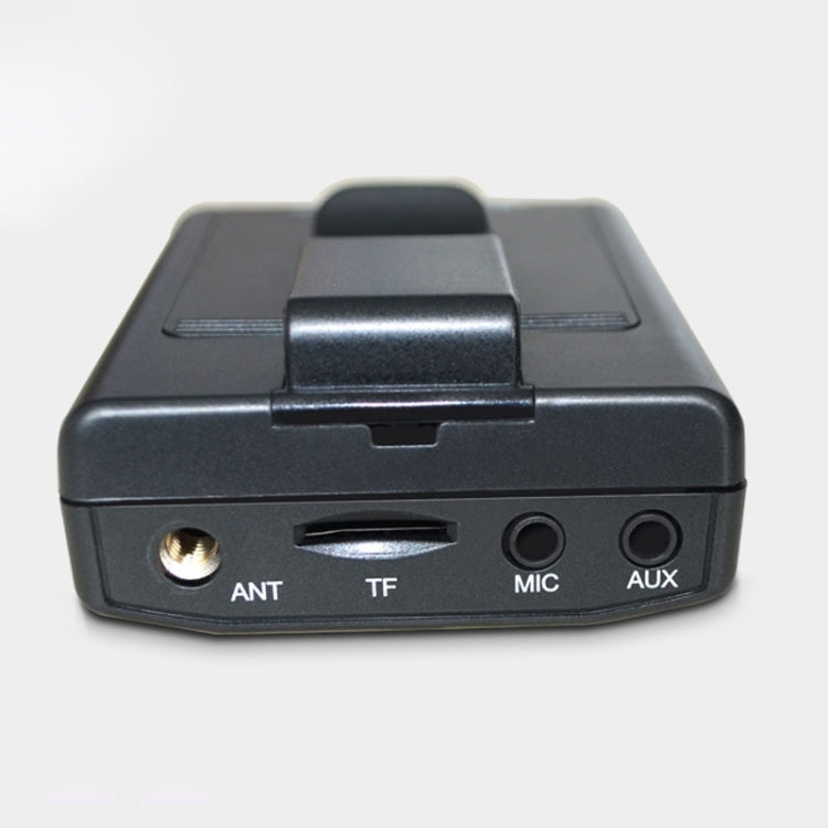 HRD-831 Portable FM Transmitter Receiver, Support TF Card (Black)