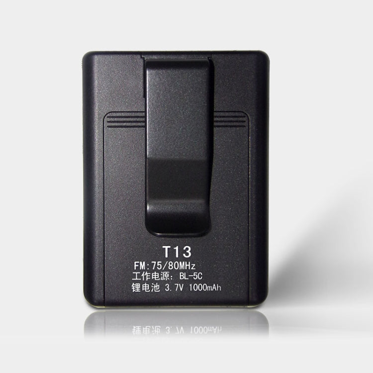 HRD-831 Portable FM Transmitter Receiver, Support TF Card (Black)