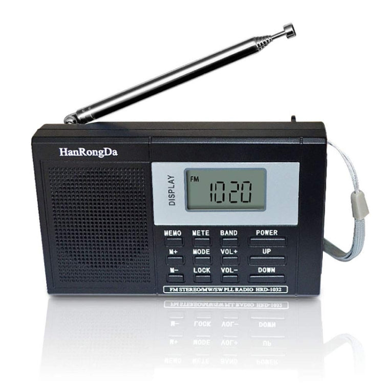 HRD-1032 Portable Full Band Digital Demodulation Stereo Radio (Black)