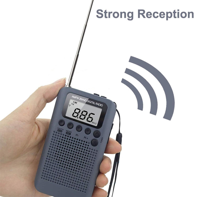 HRD-104 Mini Portable FM + AM Two Band Radio with Loudspeaker