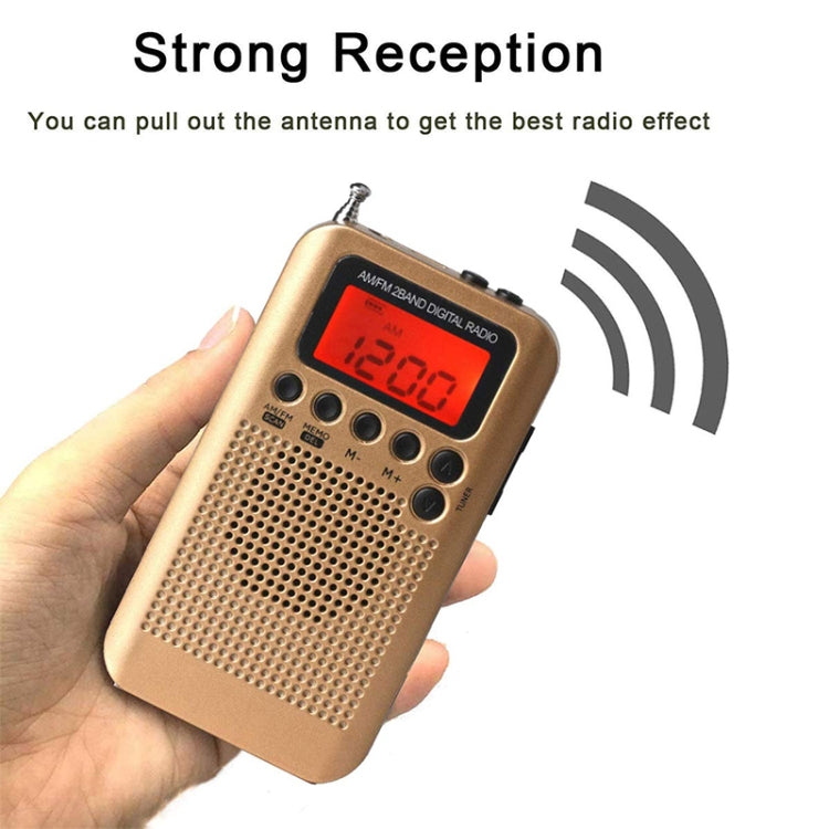 HRD-104 Mini Portable FM + AM Two Band Radio with Loudspeaker