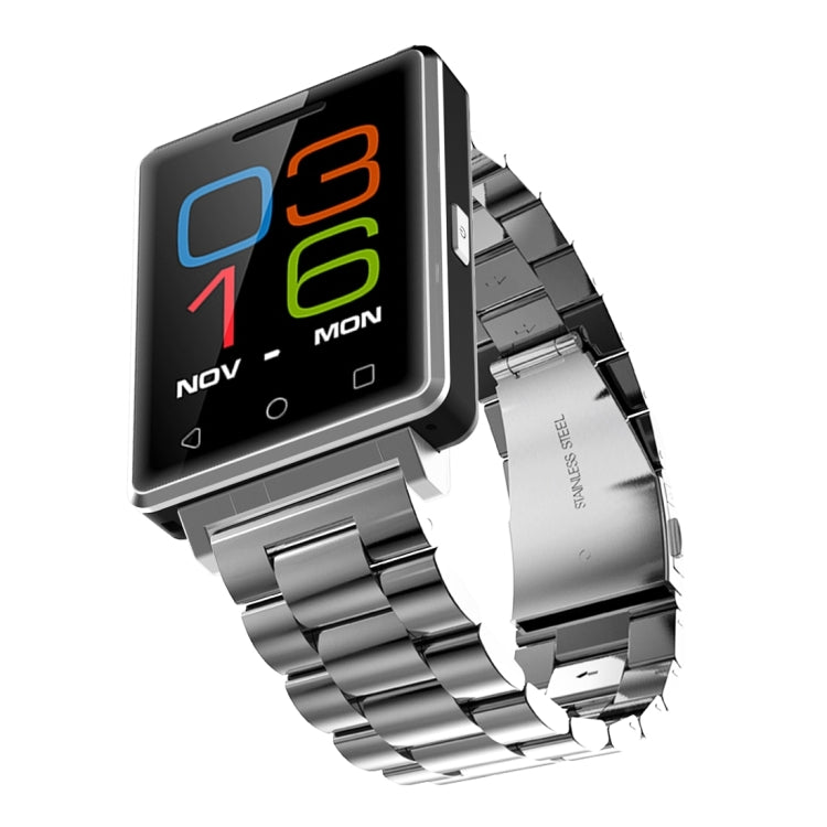 DTNO.1 G7 Smart Watch Phone, Life Waterproof, 1.54 inch 2.5D Screen, Heart Rate / Pedometer / Sedentary Reminder / Bluetooth / Remote Camera, Steel Watchband