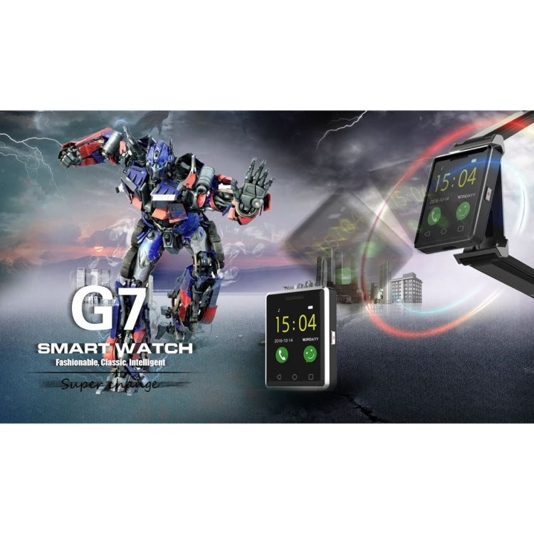 DTNO.1 G7 Smart Watch Phone, Life Waterproof, 1.54 inch 2.5D Screen, Heart Rate / Pedometer / Sedentary Reminder / Bluetooth / Remote Camera, Steel Watchband