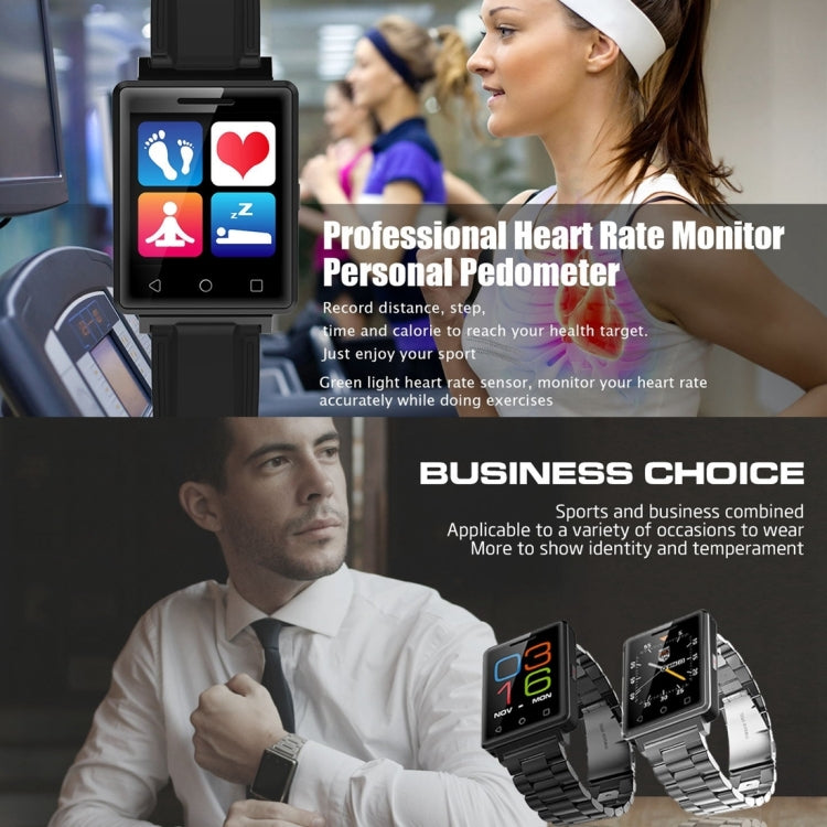 DTNO.1 G7 Smart Watch Phone, Life Waterproof, 1.54 inch 2.5D Screen, Heart Rate / Pedometer / Sedentary Reminder / Bluetooth / Remote Camera, Silicone Watchband