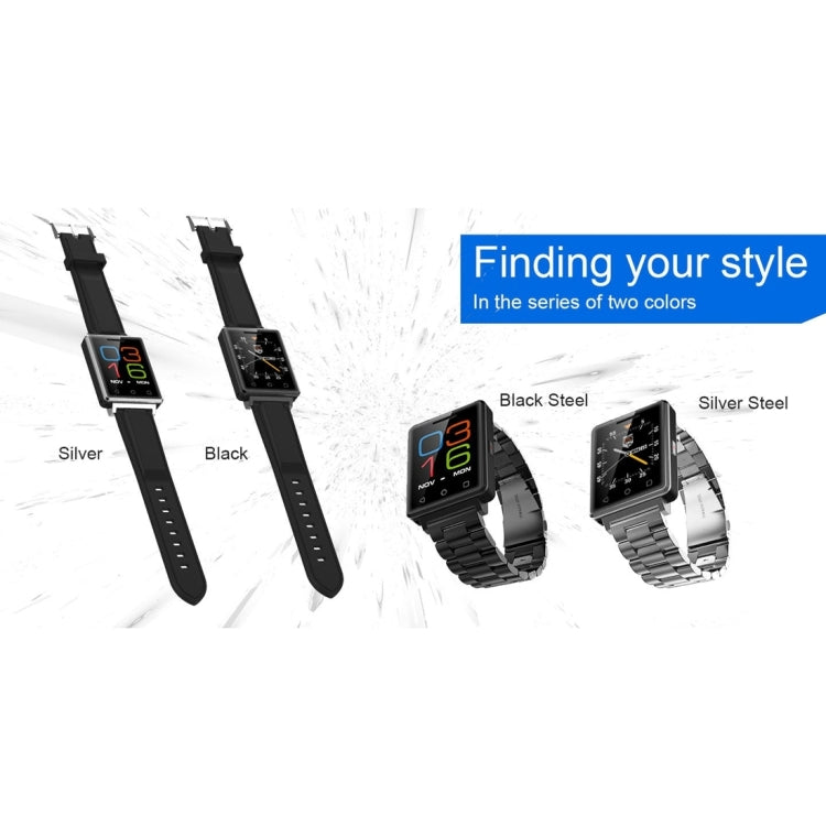 DTNO.1 G7 Smart Watch Phone, Life Waterproof, 1.54 inch 2.5D Screen, Heart Rate / Pedometer / Sedentary Reminder / Bluetooth / Remote Camera, Silicone Watchband