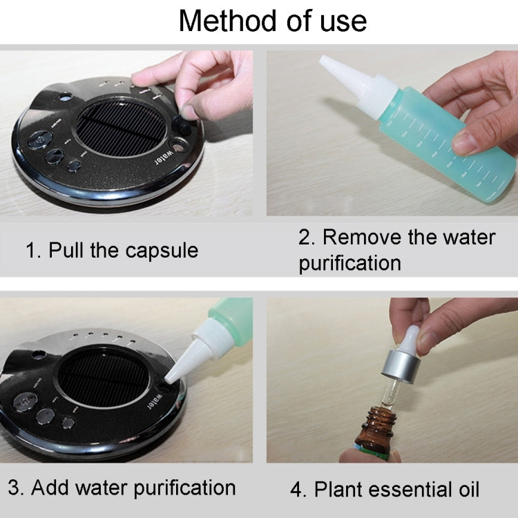 UFO-1 Solar Power Aromatherapy Air Purifier Humidifier Ionizer Oxygen Bar with Car Charger for Home / Office / Car