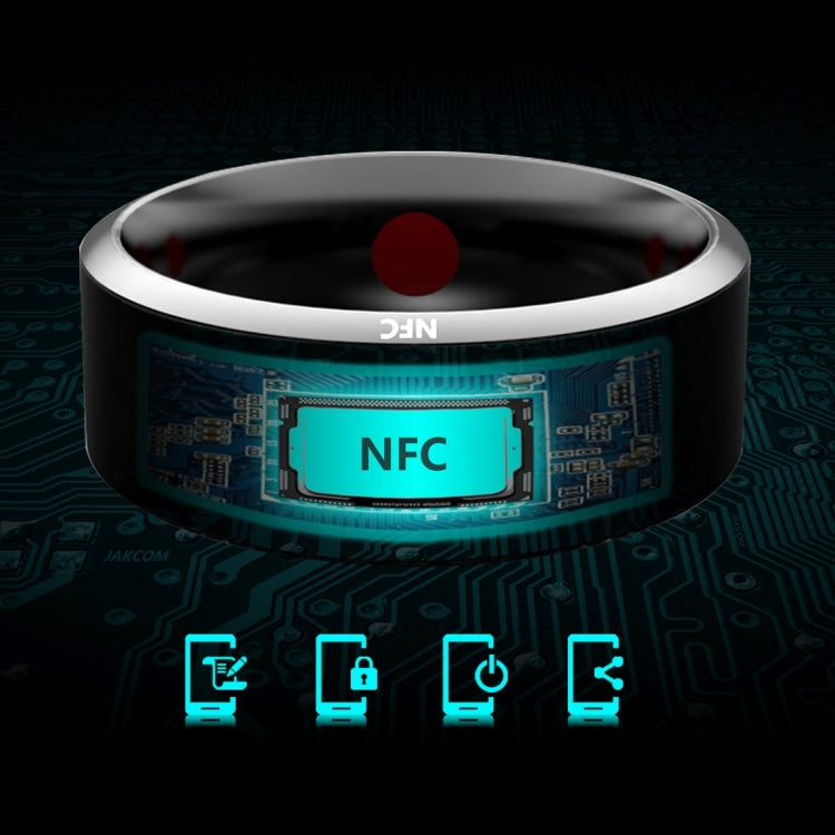 JAKCOM R3 Metallic Glass Smart Ring, Waterproof & Dustproof, Health Tracker, Wireless Sharing, Inner Perimeter: 60mm