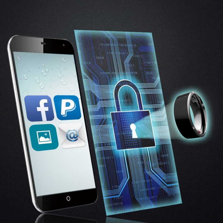 JAKCOM R3 Metallic Glass Smart Ring, Waterproof & Dustproof, Health Tracker, Wireless Sharing, Inner Perimeter: 70mm