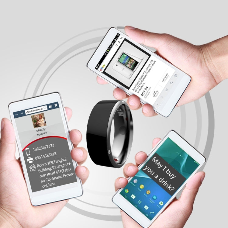 JAKCOM R3 Metallic Glass Smart Ring, Waterproof & Dustproof, Health Tracker, Wireless Sharing, Inner Perimeter: 70mm