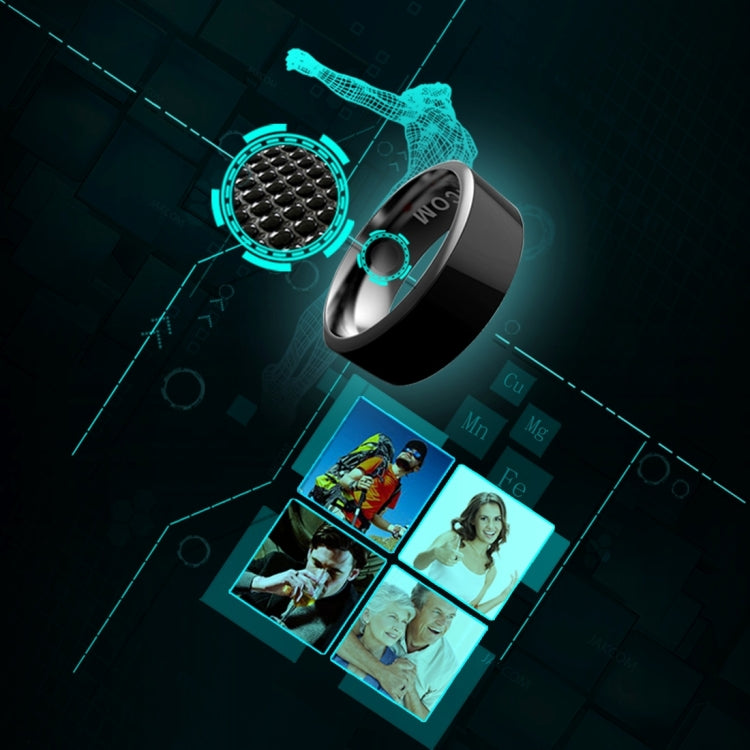 JAKCOM R3 Metallic Glass Smart Ring, Waterproof & Dustproof, Health Tracker, Wireless Sharing, Inner Perimeter: 54mm