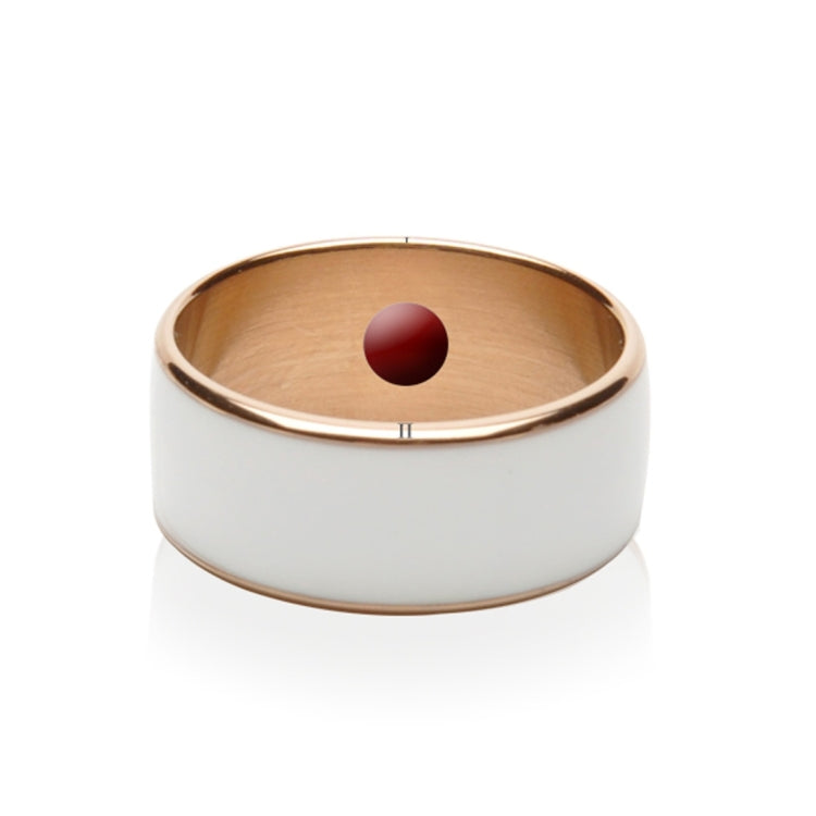 JAKCOM R3F 18K Rose Gold Smart Ring, Waterproof & Dustproof, Health Tracker, Wireless Sharing, Push Message, Inner Perimeter: 70mm(White)