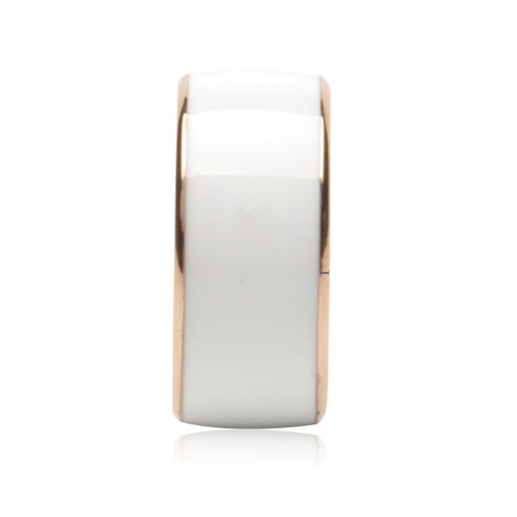 JAKCOM R3F 18K Rose Gold Smart Ring, Waterproof & Dustproof, Health Tracker, Wireless Sharing, Push Message, Inner Perimeter: 70mm(White)