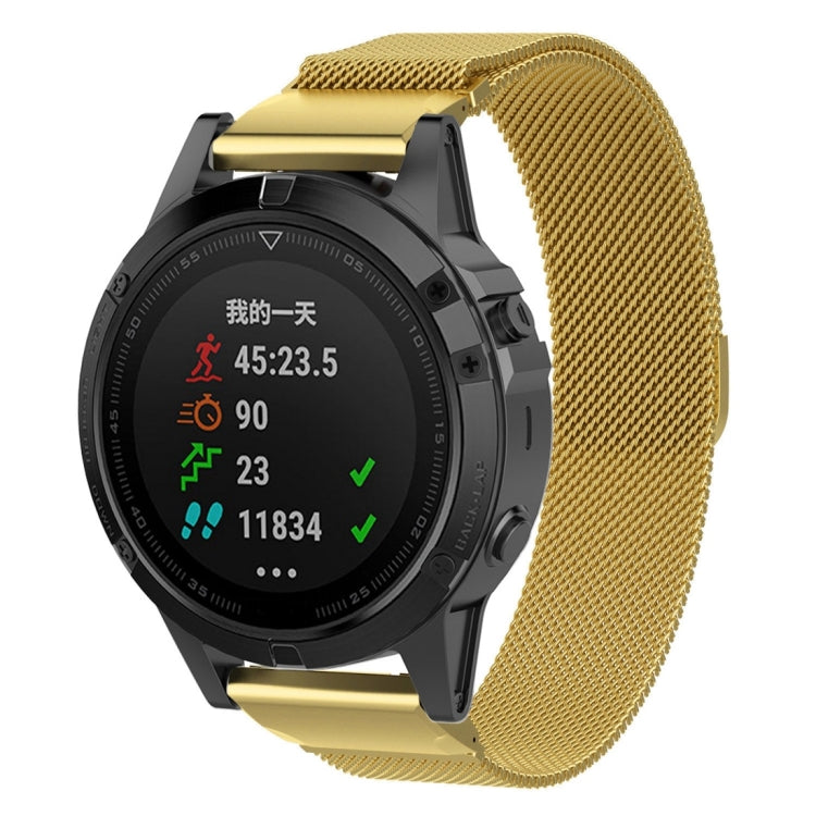 For Garmin Fenix 7S Milanese Watch Band