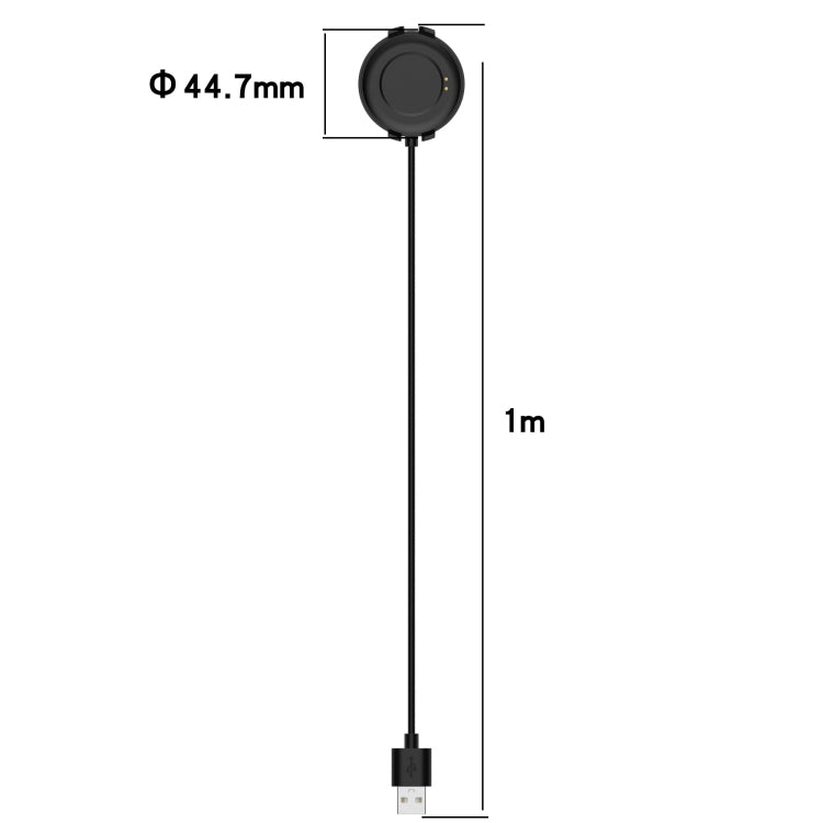 For Ticwatch GTK Magnetic Cradle Charger USB Charging Cable, Lenght: 1m (Black)