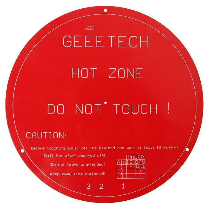 Round PCB Heat Bed for Delta Rostock Mini 3D Printer