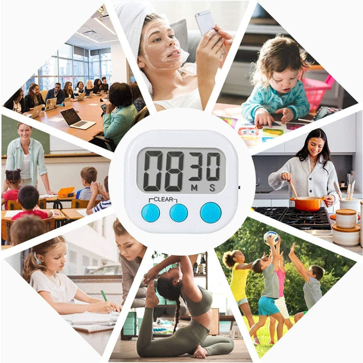 Digital Kitchen Timer Electronic Alarm Magnetic Backing with LCD Display for Cooking Baking Sports Games Office