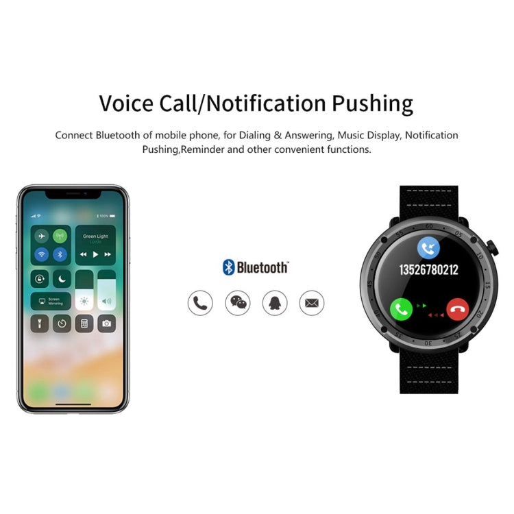L19 Sports Fitness Tracker Waterproof 1.3 inch TFT GPS Bluetooth Smart Watch with Heart Rate Monitor & Compass & Blood Pressure