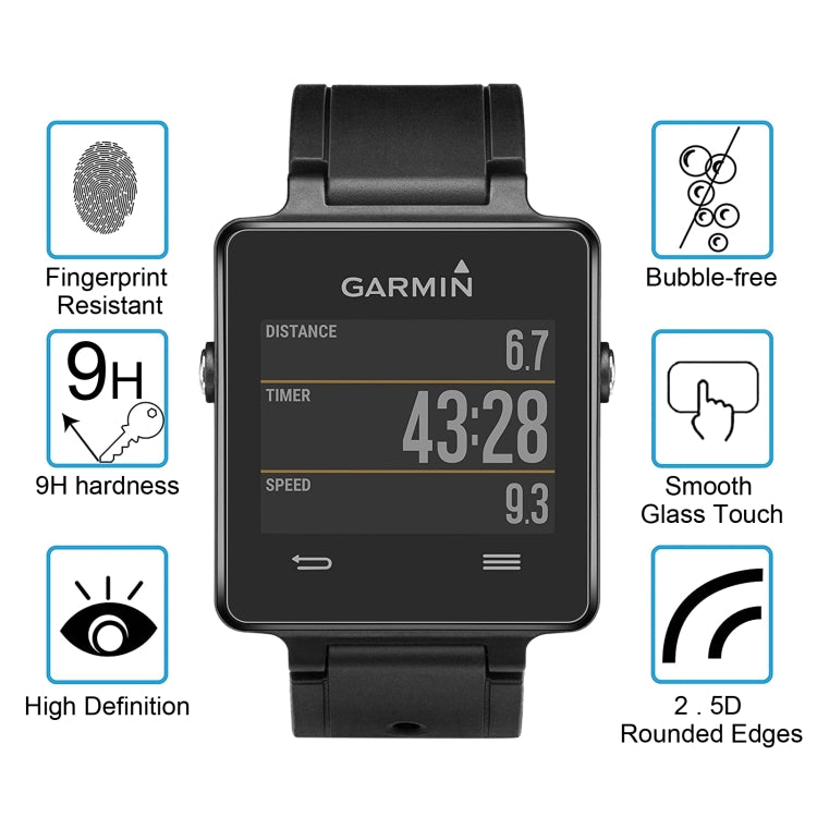 For Garmin Vivoactive 0.26mm 2.5D 9H Tempered Glass Film Screen Protector
