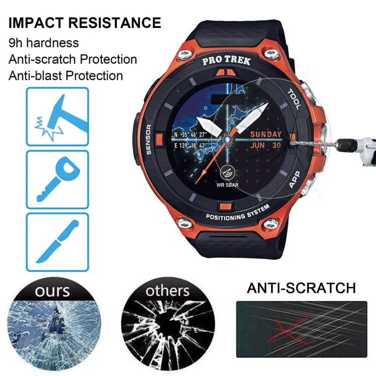 For Casio WSD-F20 0.26mm 2.5D 9H Tempered Glass Film Screen Protector