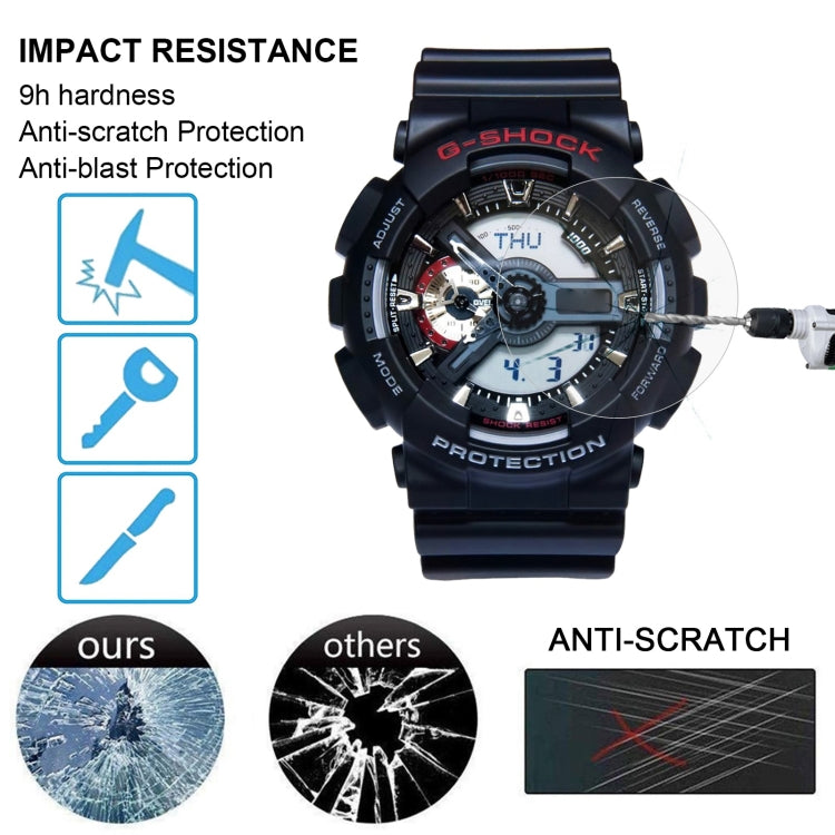 For Casio GA-100 / GA-110 0.26mm 2.5D 9H Tempered Glass Film Screen Protector
