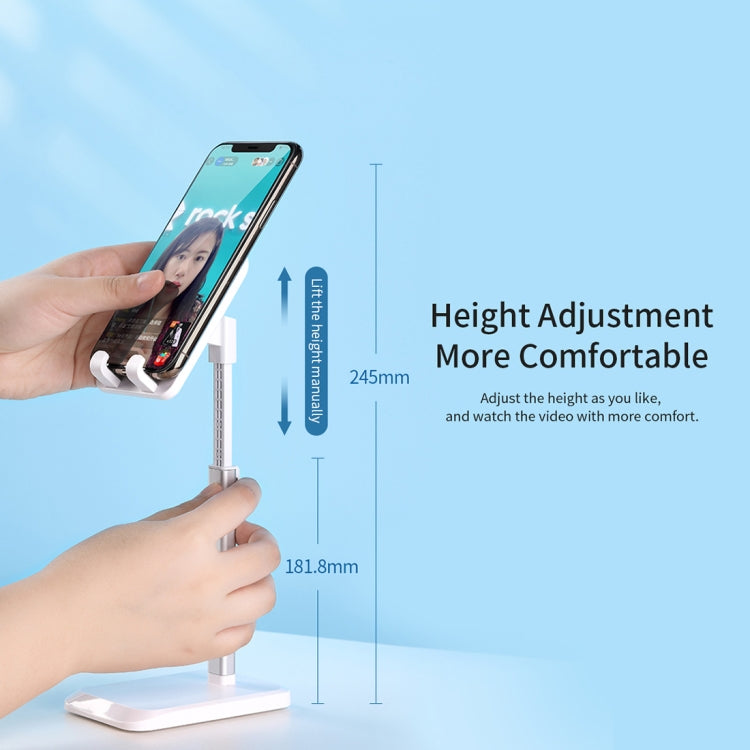 ROCK RPH0944 Adjustable Lifting 90 Degree Rotation ABS Stand Desktop Phone Tablet Holder