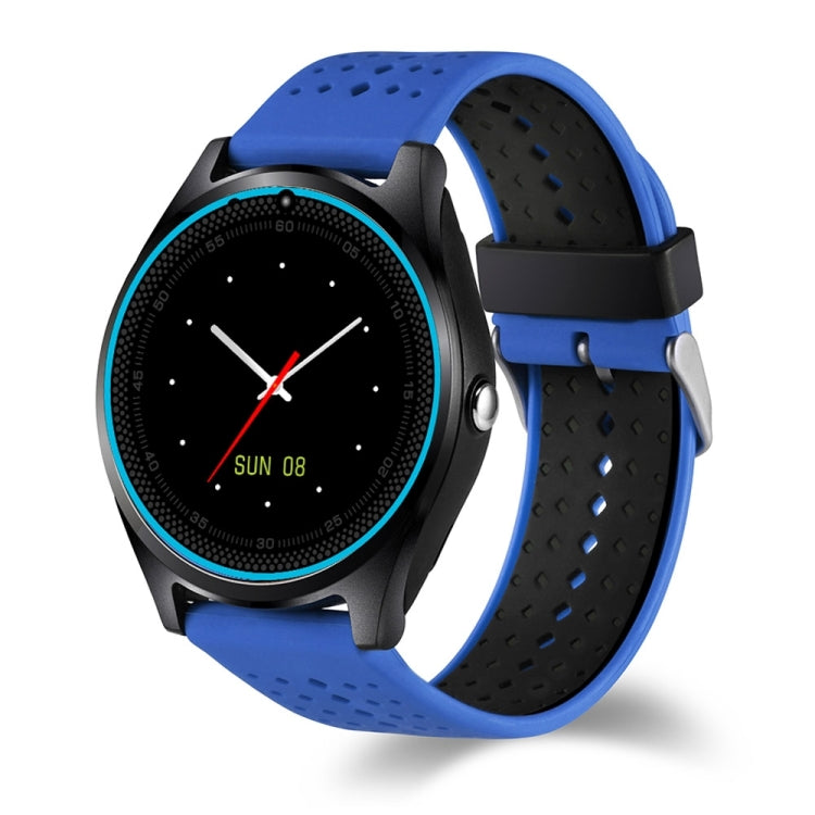 V9 Can Insert TF Card Watch Phone, 240*240 Pixel, 1.22 inch HD Full Circle Display Screen, Silicone Watchband,  Smart Watch Phone, Support Network: 2G, TF Card / MP3 / Music Play / Camera / Sedentary Reminder / Bluetooth