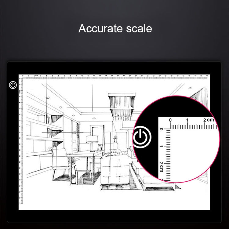 5W 5V LED USB Three Level of Brightness Dimmable A4 Acrylic Scale Copy Boards Anime Sketch Drawing Sketchpad, Size: 220*330*5mm