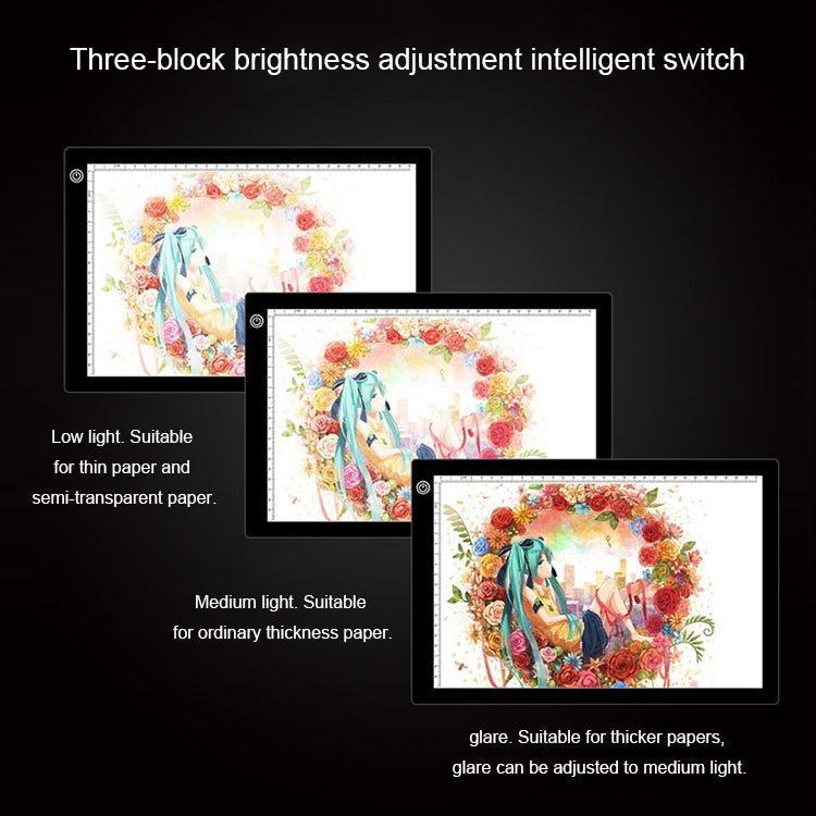 5W 5V LED USB Three Level of Brightness Dimmable A4 Acrylic Scale Copy Boards Anime Sketch Drawing Sketchpad, Size: 270*360*5mm