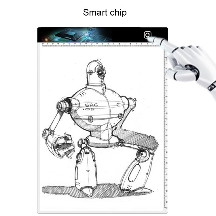 3.5W 5V LED USB Three Level of Brightness Dimmable A4 Acrylic Scale Copy Boards Anime Sketch Drawing Sketchpad with USB Cable 1.5m