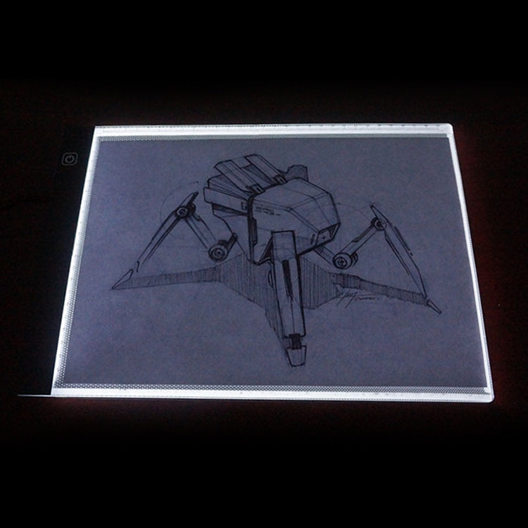 3.5W 5V LED USB Three Level of Brightness Dimmable A4 Acrylic Scale Copy Boards Anime Sketch Drawing Sketchpad with USB Cable 1.5m