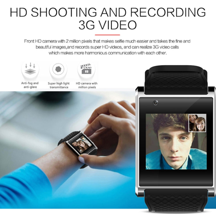 X11 Smart Watch Phone, 512MB + 4GB, 1.54 inch IPS Touch Screen, MTK6580 Quad Core 1.3GHZ, Network: 3G, Support Sleep Monitoring,  Precise Step Calculation, Camera, GPS, Bluetooth