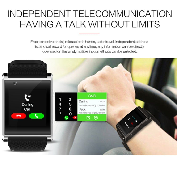 X11 Smart Watch Phone, 512MB + 4GB, 1.54 inch IPS Touch Screen, MTK6580 Quad Core 1.3GHZ, Network: 3G, Support Sleep Monitoring,  Precise Step Calculation, Camera, GPS, Bluetooth
