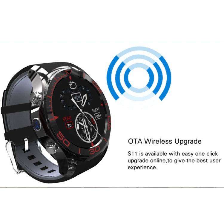S11 Smart Watch Phone, 512MB+4GB, 240*240 Pixel, 1.3 inch Android 5.1, MTK6572 Dual Core 1.2GHz Round Touch Screen Display Smart Watch Phone, Support Network: 3G, Heart Rate / Pedometer / GPS / Weather / Camera / Bluetooth