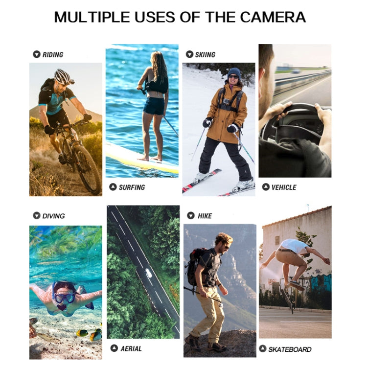 ZGPAX S222 Waterproof HD Sport Smart Camera, Support WiFi / TF Card (Max 32G)
