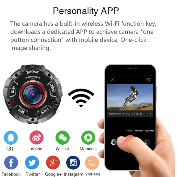 ZGPAX S222 Waterproof HD Sport Smart Camera, Support WiFi / TF Card (Max 32G)