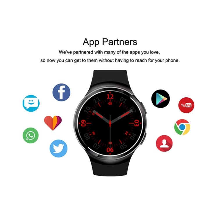 X3 Plus Smart Watch Phone, 1GB+16GB, 1.3 inch IPS Screen Android 5.1 MTK6580 Quad Core 1.3GHz, Silicone Watch Band, Network: 3G, Support Heart Rate Monitor & Pedometer & GPS & WiFi & Bluetooth
