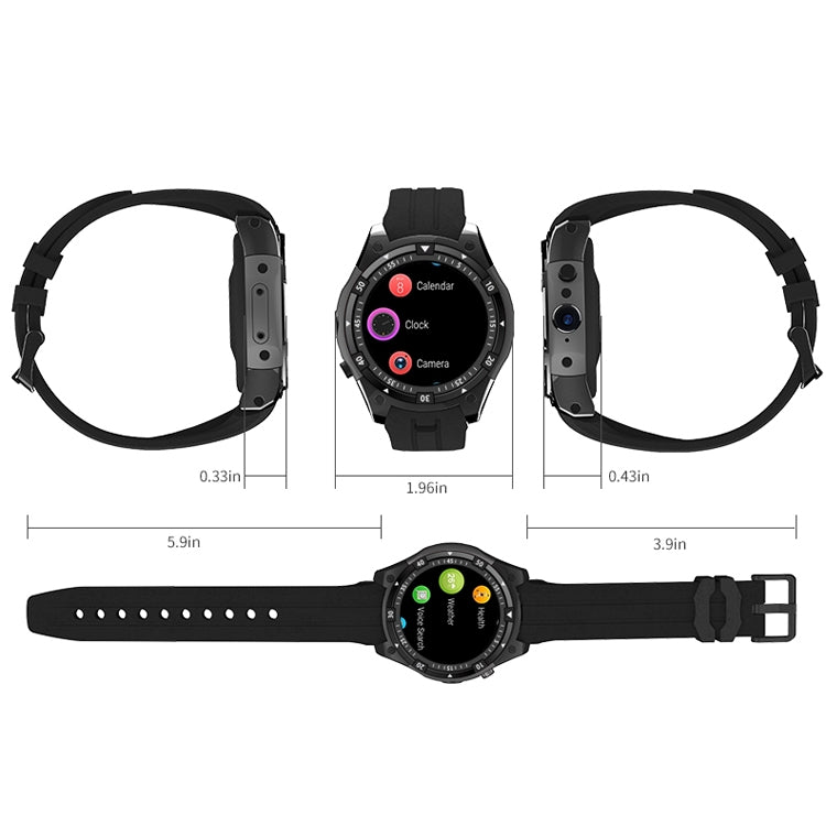 X100 Smart Watch Phone, 512MB+8GB, 1.3 inch IPS Screen Android 5.1 MT6580A Quad Core 1.3GHz, Silicone Watch Band, BT4.0 Bluetooth, Network: 3G, Support Heart Rate Monitor & Pedometer & GPS & WiFi & G-sensor