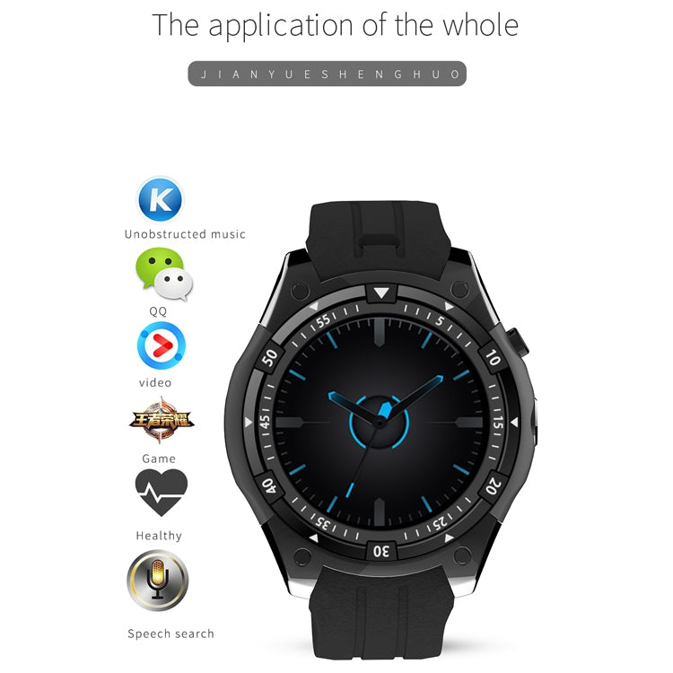 X100 Smart Watch Phone, 512MB+8GB, 1.3 inch IPS Screen Android 5.1 MT6580A Quad Core 1.3GHz, Silicone Watch Band, BT4.0 Bluetooth, Network: 3G, Support Heart Rate Monitor & Pedometer & GPS & WiFi & G-sensor