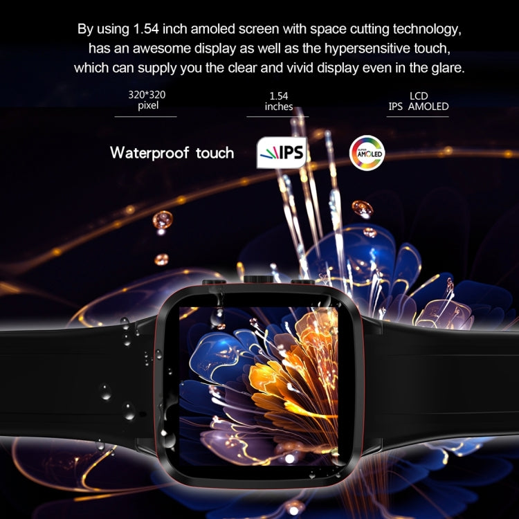 N8 Smart Watch Phone, 1GB+8GB, 1.54 inch IPS Screen Android 5.1 MTK6580 Quad Core 1.3GHz, Silicone Watch Band, Bluetooth4.0, Network: 3G, Support Heart Rate Monitor & Pedometer & GPS & WiFi & Music