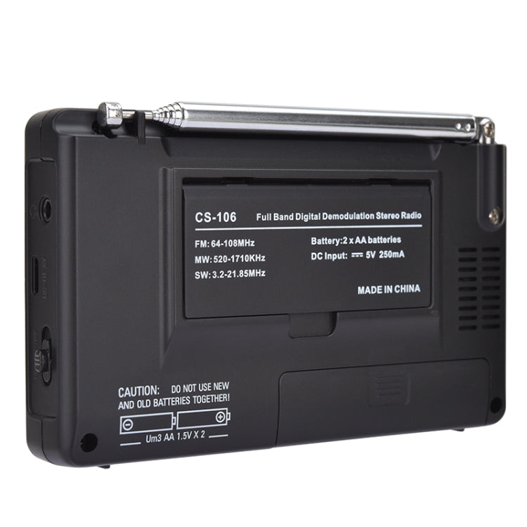 CS-106 10KHZ Multifunctional Full Band Digital Demodulation Stereo Radio Receiver