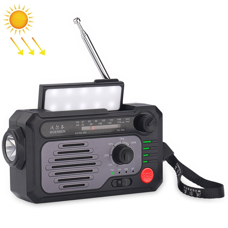 KK-228 Multifunctional Solar Power Hand Generator Radio Outdoor Emergency Disaster Prevention