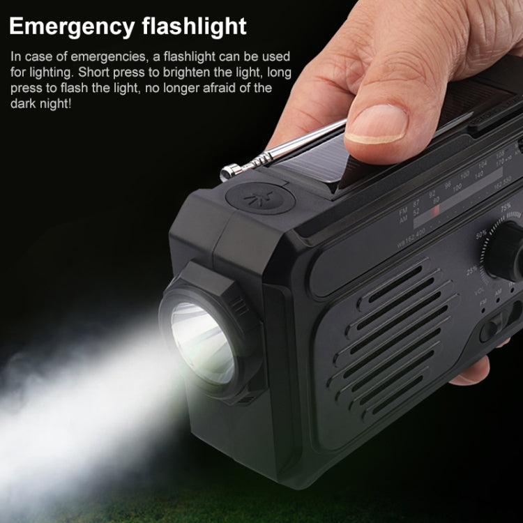 KK-228 Multifunctional Solar Power Hand Generator Radio Outdoor Emergency Disaster Prevention