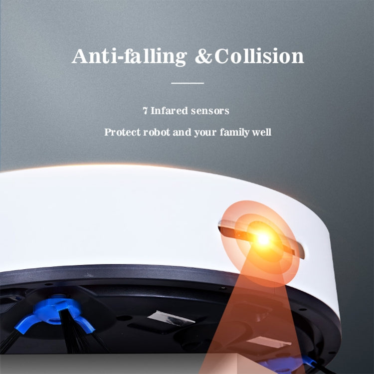 iiutec-V2 1200Pa Large Suction Self-rechargeable Smart Household Vacuum Cleaner Clean Robot, Support Phone APP Control