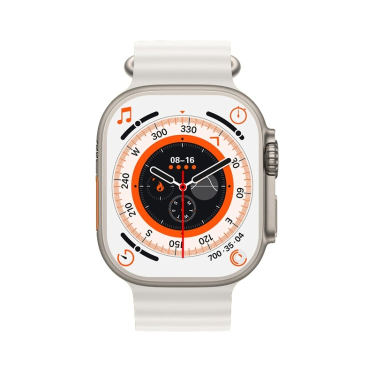 T800 Ultra 1.99 inch Ocean Silicone Band Smart Watch Support Heart Rate / ECG