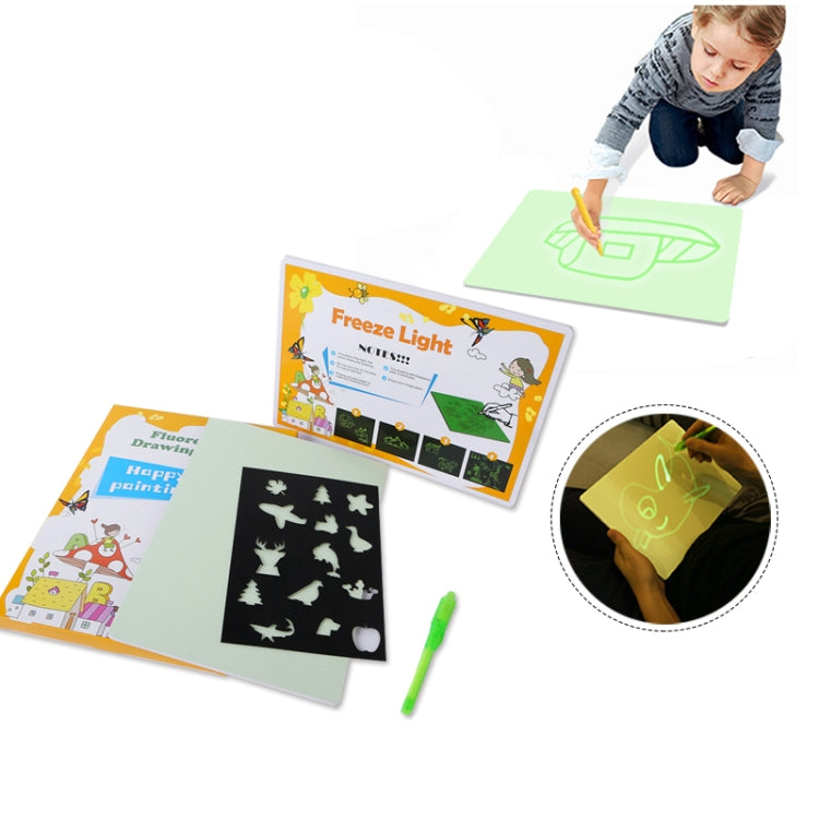 Puzzle Drawing Toys Sketchpad Children Drawing Board Graffiti Non Magnetic Fluorescent Drawing Board