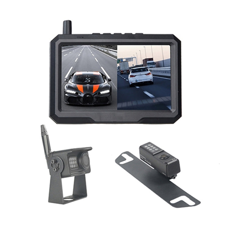 CS12F9 5 inch IP69K Waterproof Car Digital Wireless Rear-view Monitor, Support Dual-channel Recording / Online Playback