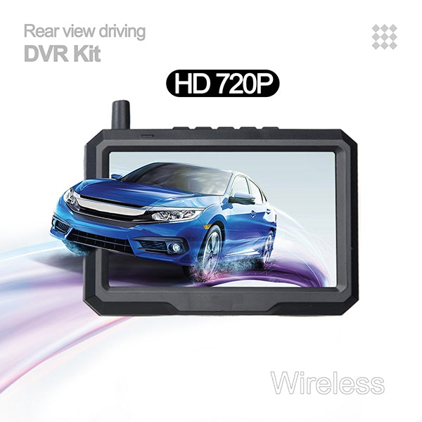 CS12F9 5 inch IP69K Waterproof Car Digital Wireless Rear-view Monitor, Support Dual-channel Recording / Online Playback